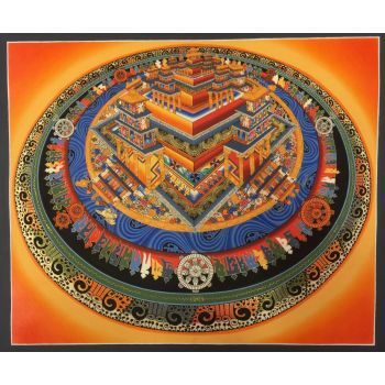  Tibetan Thangka of Palace Kalachakra Mandala