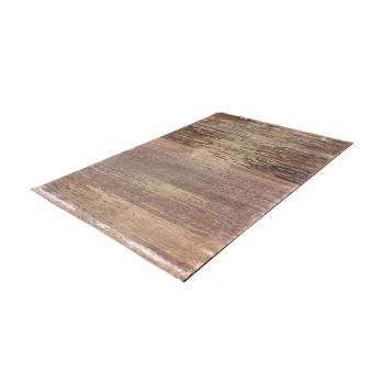 Nepali Handmade Wool and Silk Abstract Carpet 60 Knots , Grey Silk
