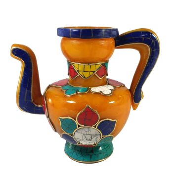 Imitation Amber Bhumpa with Stone and Metal Setting