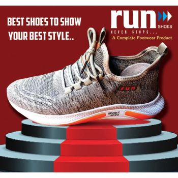 Ash Gray Sport Shoes for Men