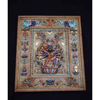 Handmade Gold & Silver Plated Filigree Stone Crafted Wall Frame Calendar