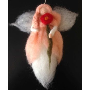 100% Pure Natural Sheep Wool Felt Christmas Decoration Angel Doll