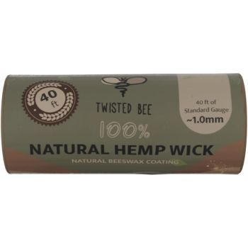 100% Natural Hemp Wick with Natural Beeswax Coating (40ft Standard Self Dispensing) Box of 150